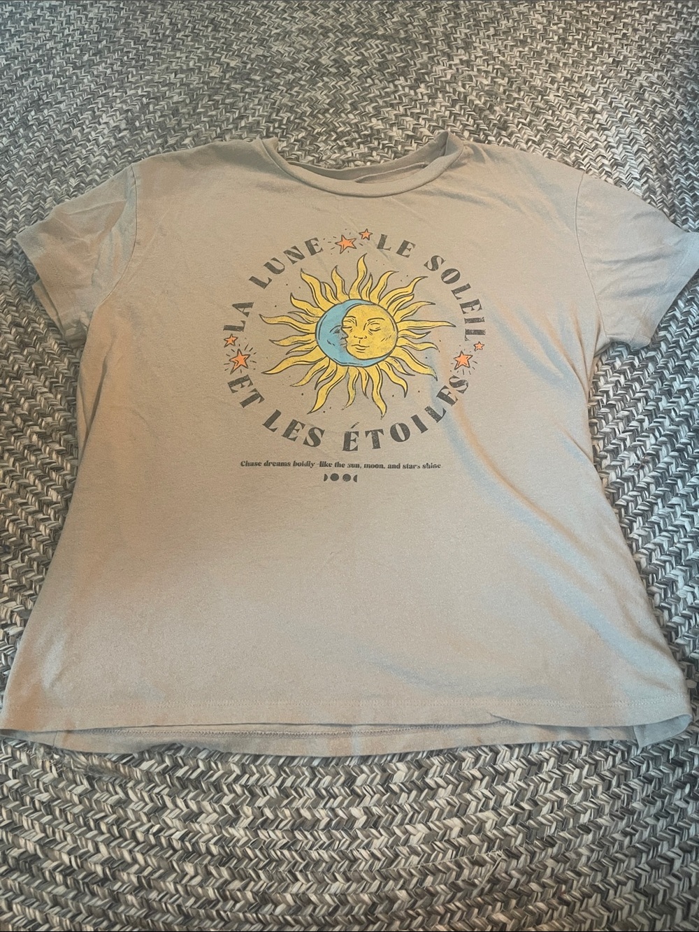 Beige Sun & Moon Graphic Tee